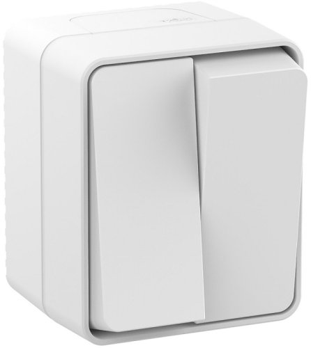 Выключатель накладной Systeme Electric AtlasDesign Profi54 2-кл. IP54 белый картинка